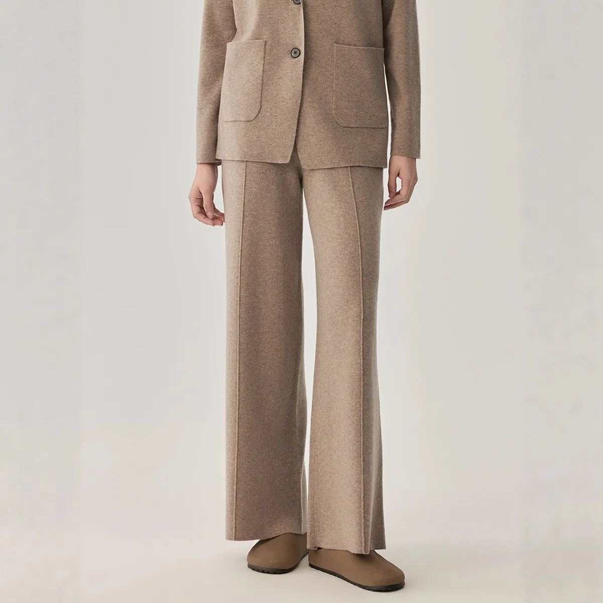 Autumn New Product Sheep Wool Straight Leg Wide Leg Pants, Casual and Versatile, Autumn Style, Commuting Elegant Pants